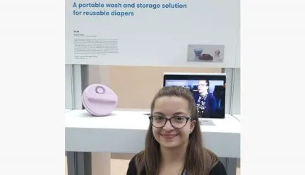 Adele Rehkemper with Vask display