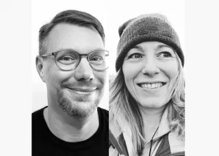 Head shots of Eric Benson and Michelle Fehler