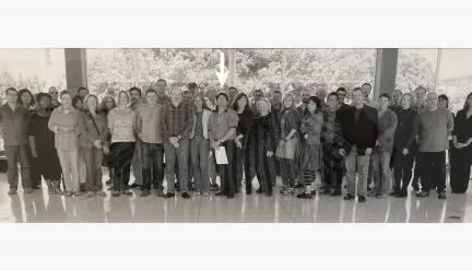 Faculty and staff with Kevin Reeder