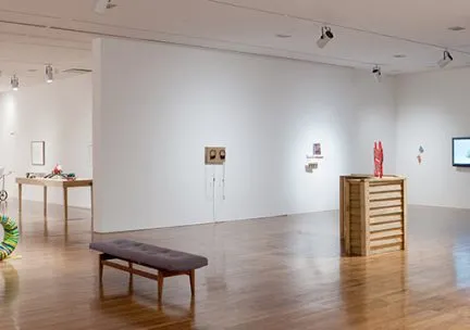 Photo of artworks on display in a museum gallery