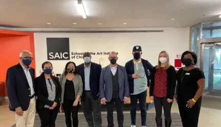 faculty at portfolio review at Chicago