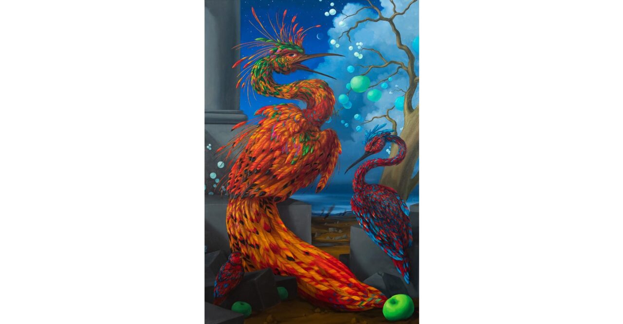 brightly colored bird