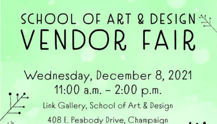 flyer for vendor fair Wed. Dec 8 from 11-2 Link Gallery