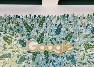 google logo with ceramic leaves