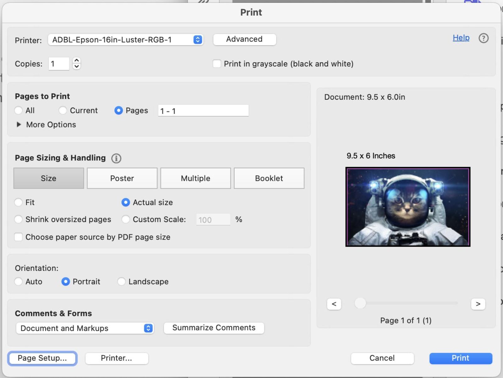 Fig 7 - Confirm Layout and Settings