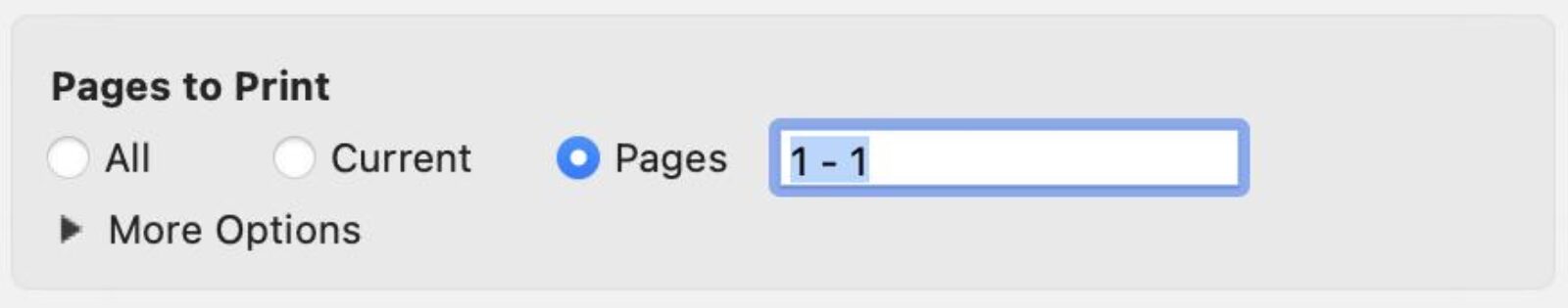 Fig 2 - Print One Page at a Time
