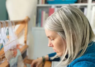 Chiara Vincenzi working in studio