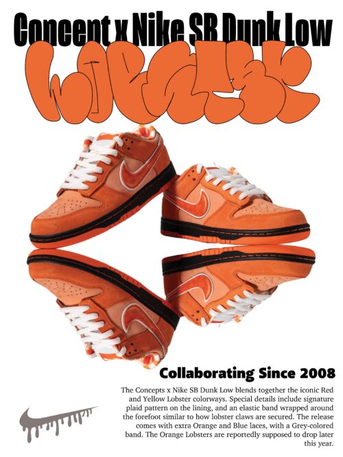 Poster design of Nike sneakers