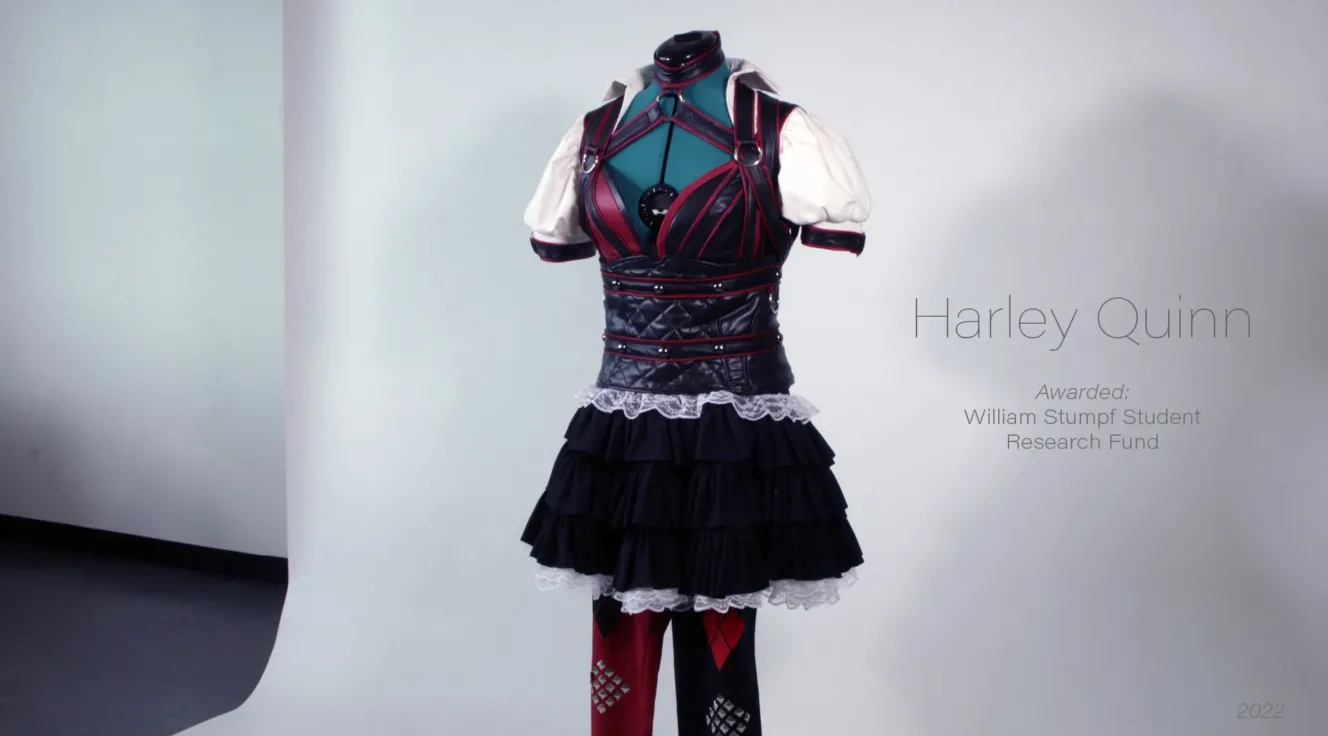 Harley Quinn costume on a mannequin
