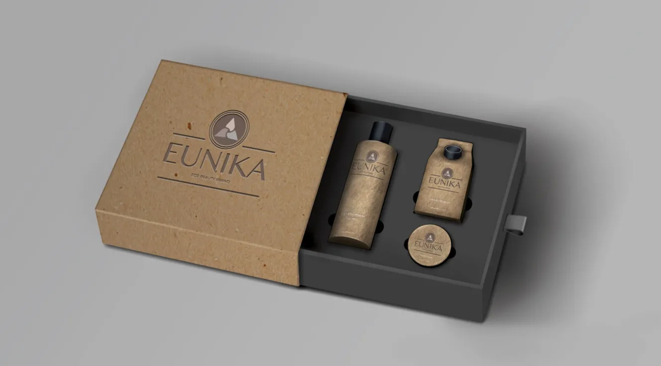 A sustainable package that has beauty products inside