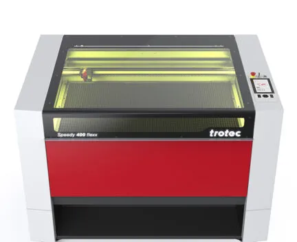 gray universal laser cutter on a white background