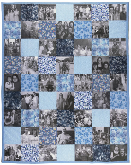 Blue photo quilt