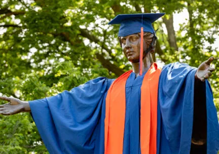 Alma in cap and gown