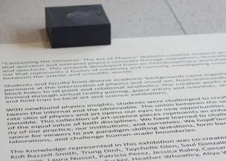 photo of text about the exhibition