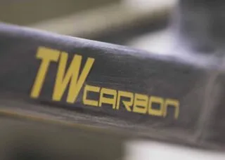 logo of TW Carbon on bicycle