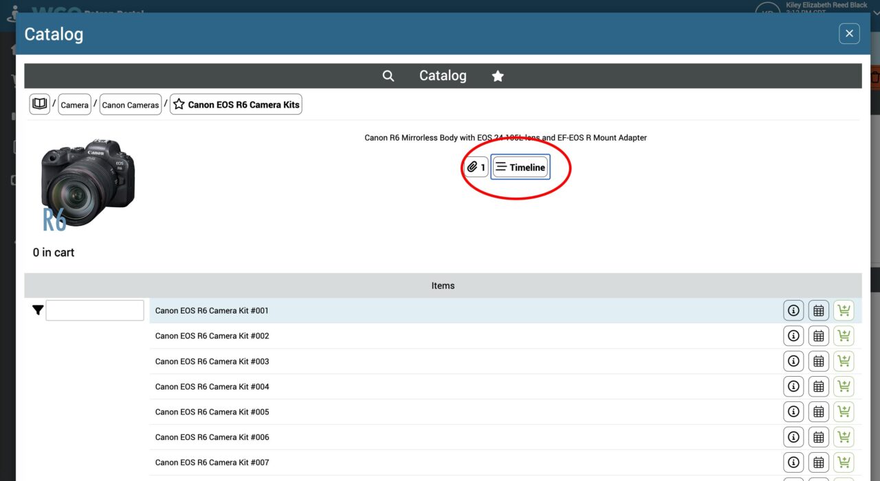 screenshot of canon R6