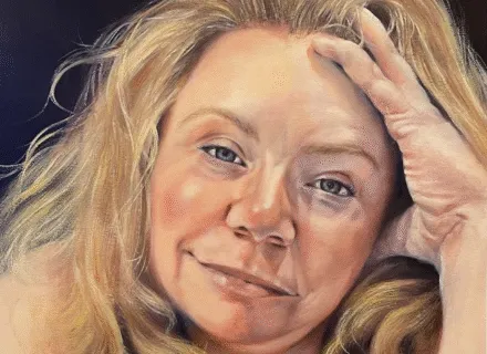 painting of woman's face