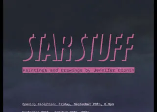 flyer for StarStuff exhibition title with dates