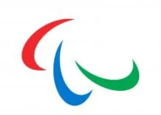 paralympics logo in red blue and green