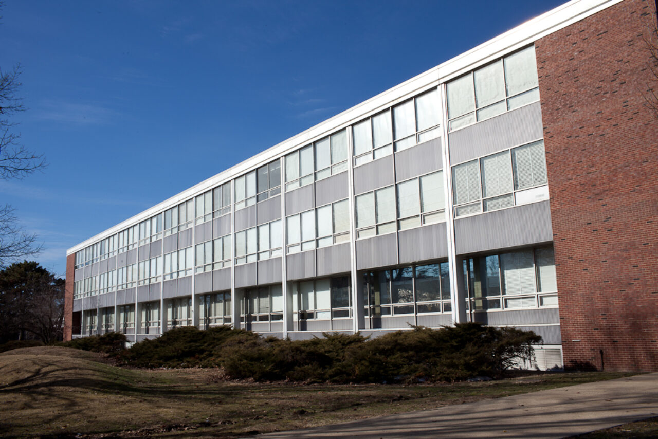 View of exterior of School of Art &amp; Design Building