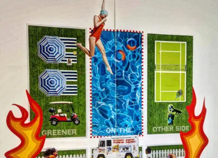 colorful artwork with flames