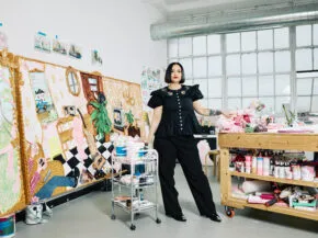Yvette Mayorga in her studio