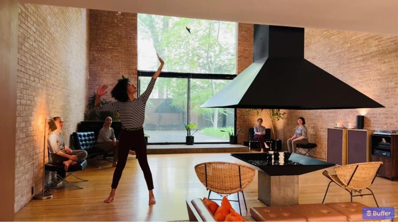 people dancing in a home