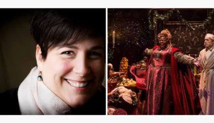 Head shot of Regina Garcia and Lisa Dixon in A Christmas Carol 