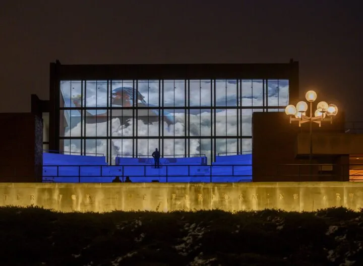 Projections on exterior of theatre