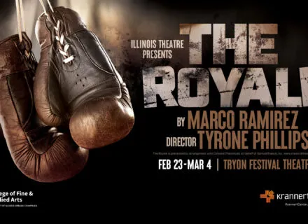 royale flyer featuring boxing gloves and dates