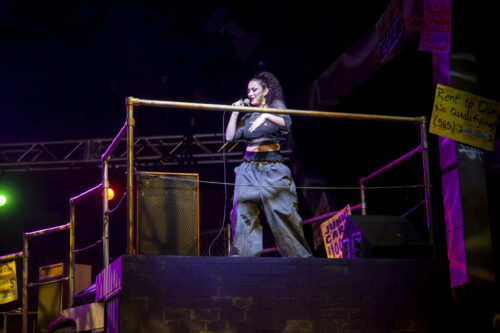 woman performing on stage 