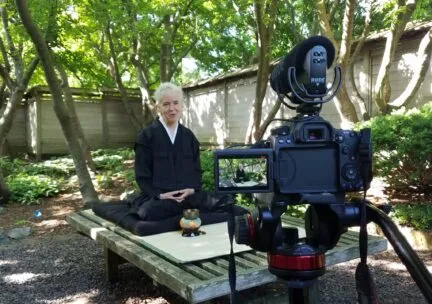 Florence Caplow holds virtual live Zen meditation session via Facebook