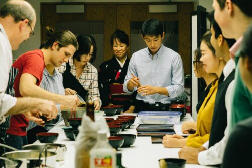 Jennifer Gunji-Ballsrud, director of Japan House, oversees work of students.