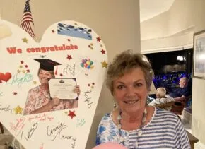 Rita Bass at her graduation party
