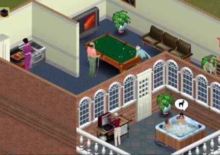 scene from The Sims video game