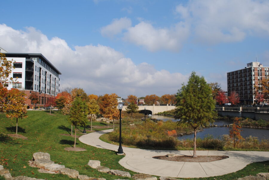 Champaign skyline