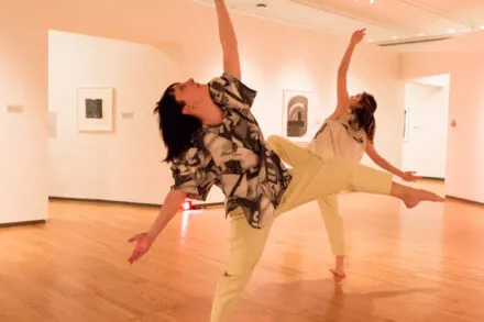 Dancers in art museum