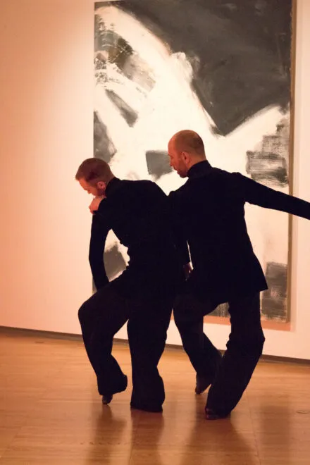 Dancers in art museum
