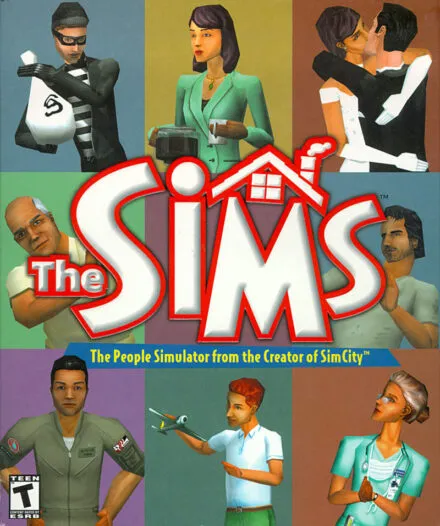 collage of the sims art showing different characters