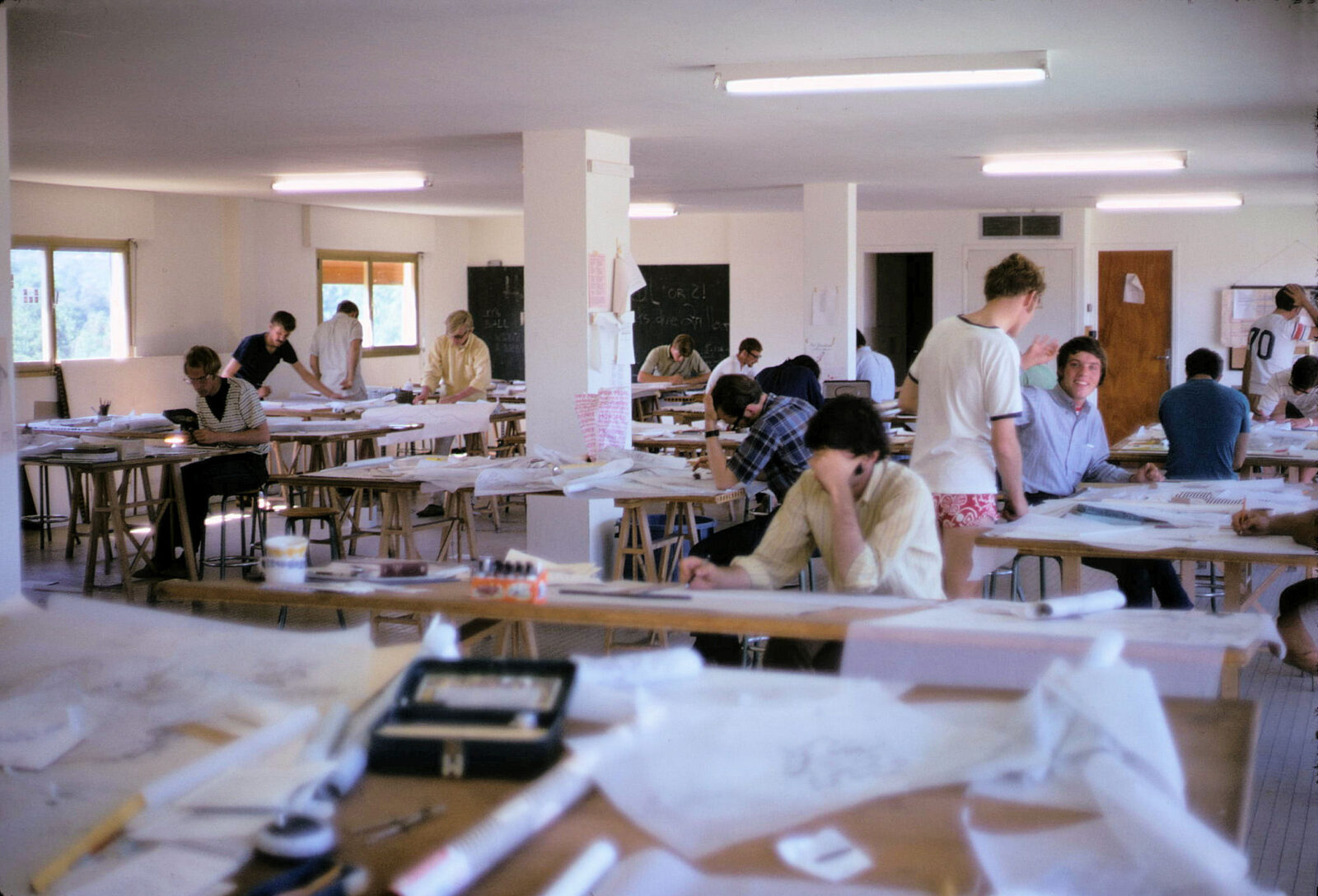 The studio on the top floor, my desk in the foreground