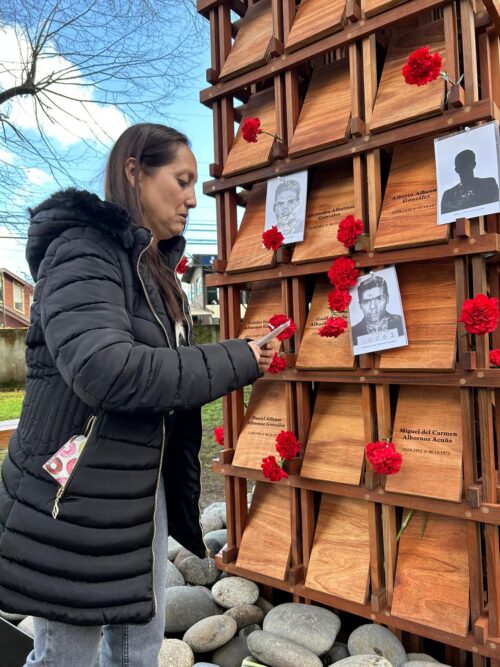 Marina Rubilar, President of the Association of Relatives of the Disappeared Detainees from Mulchén. Photo by Magdalena Novoa.