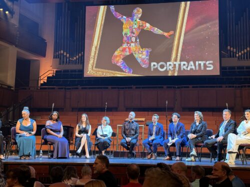 Ten people on the Kennedy Center stage