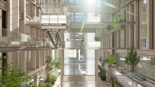 interior building digital rendering