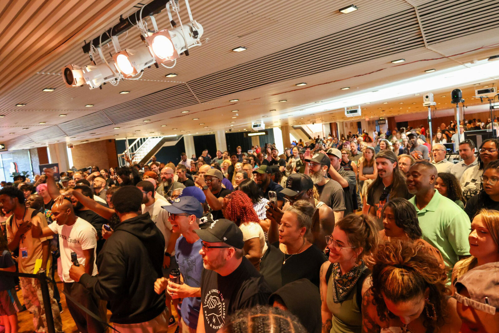 crowd dancing at krannert center